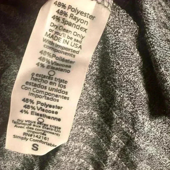 Lularoe small heather charcoal flat rib Sarah duster cardigan. Silky feel. NWT. - Picture 6 of 7